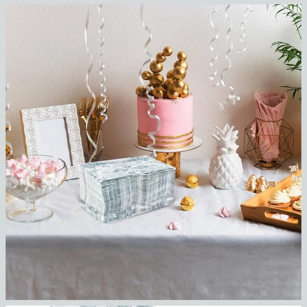 Floral liner feel disposable napkins - Picture 6 of 6